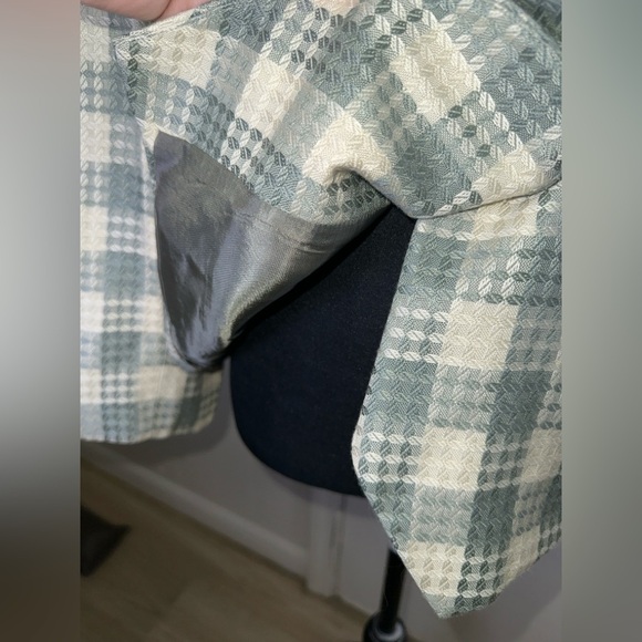 VINTAGE 90s Kasper Petite Plaid Blazer and Skirt Set - Picture 15 of 16